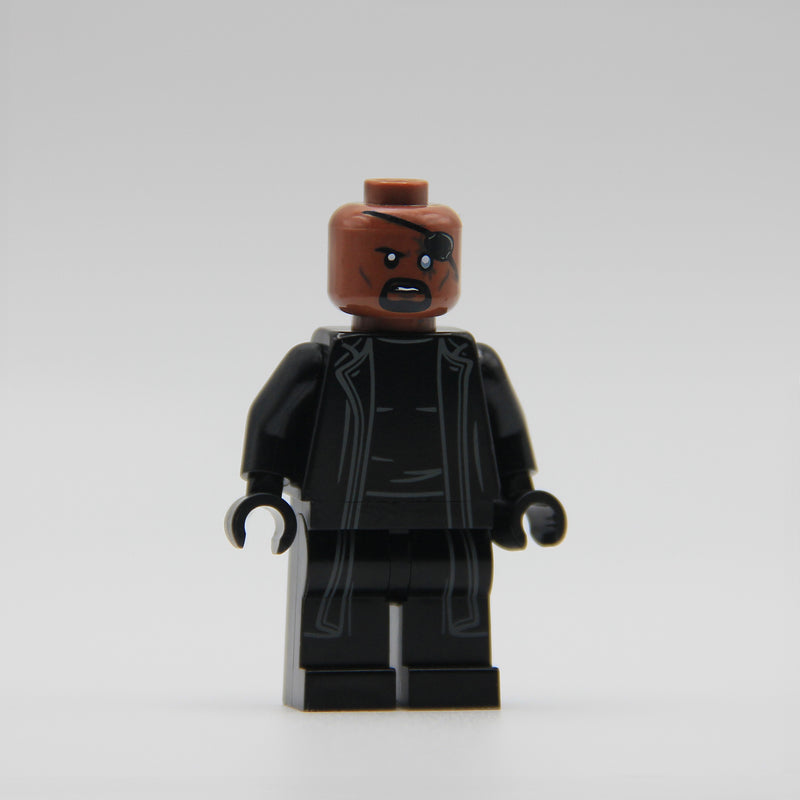 Nick Fury Marvel custom LEGO minifigure by Ra'is Customs