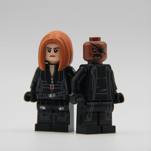 Black Widow and Nick Fury Marvel custom LEGO minifigures by Ra'is Customs