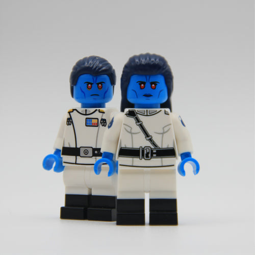 Grand Admiral Thrawn Admiral Ar'alani Star Wars custom LEGO minifigure by Ra'is Customs and Brick Daddy Minifigures